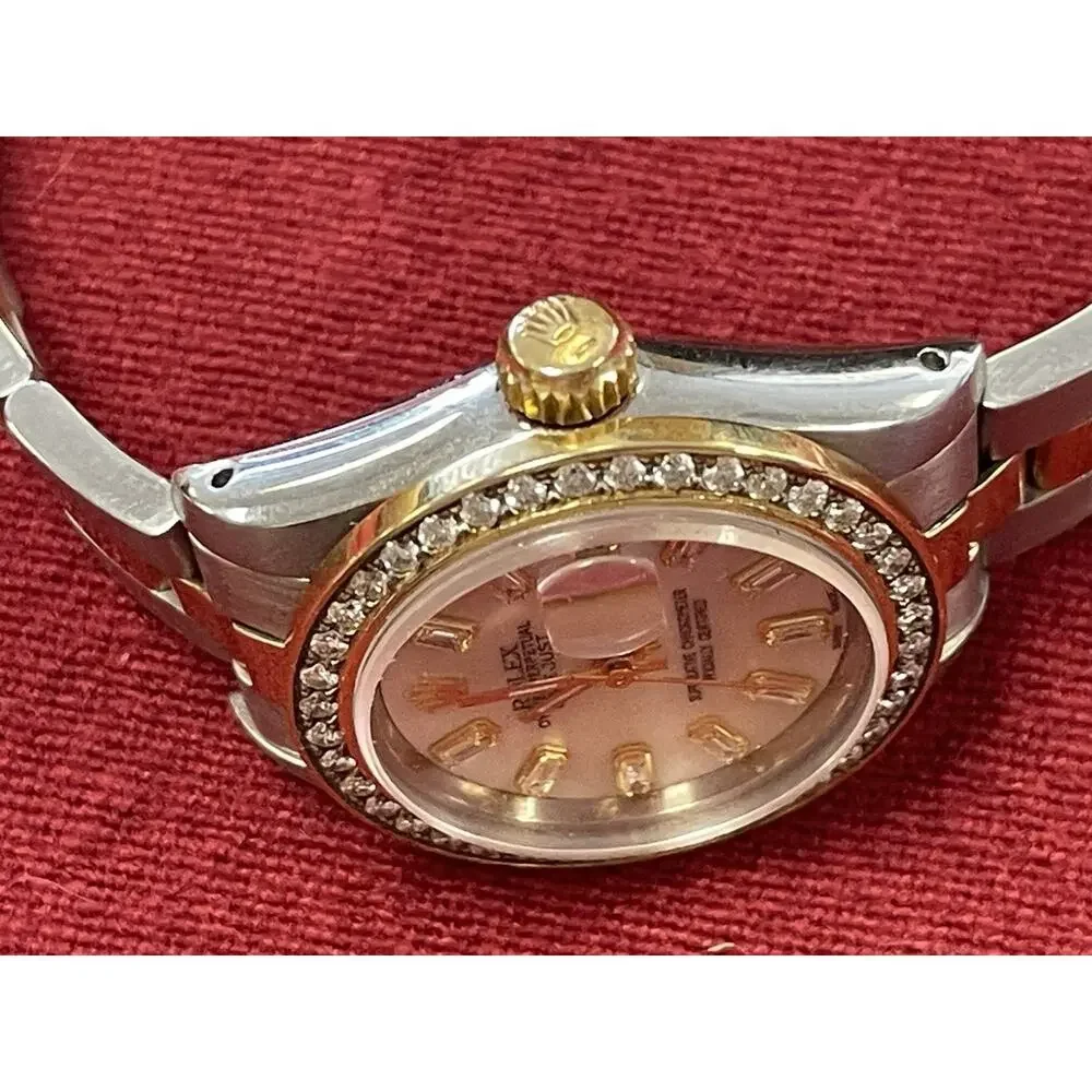 Rolex 69173 DateJust Ladies Watch 18k & SS Diamond Dial & Bezel - 1987 - SPBKN